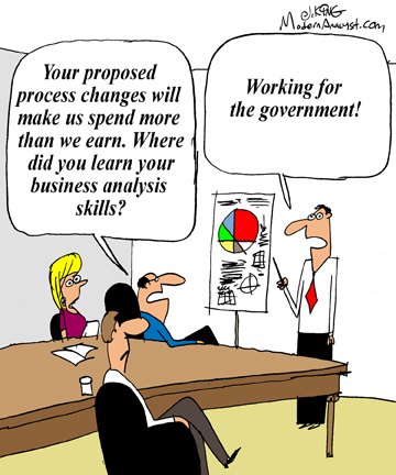 Humor - Cartoon: Make sure you get the right Business Analysis experience